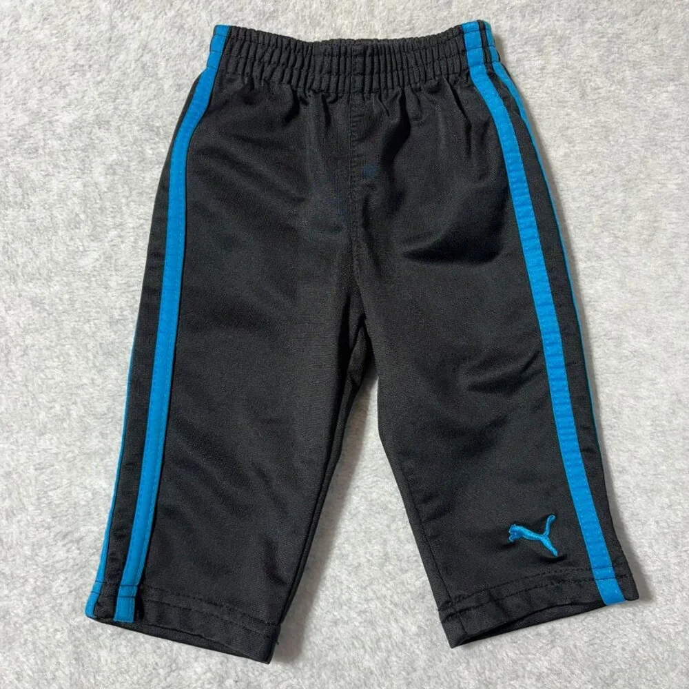 Puma Baby Boys 3-6M Black & Blue Tracksuit Set Athletic Jacket & Pants